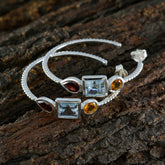 Ji-eun Multicolor Gemstone Earrings for Everyday Glam